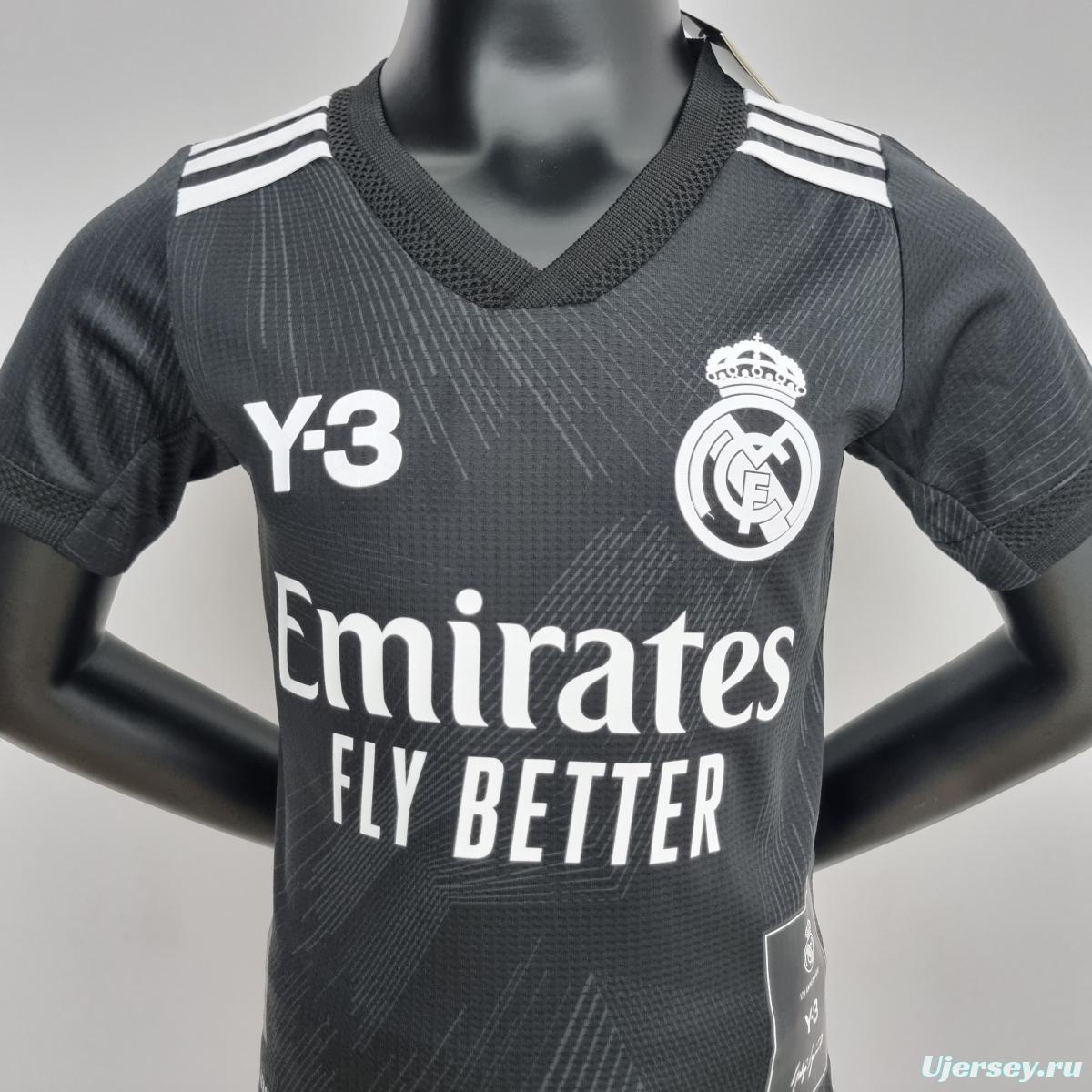 22/23 Real Madrid Y3 kids black Soccer Jersey