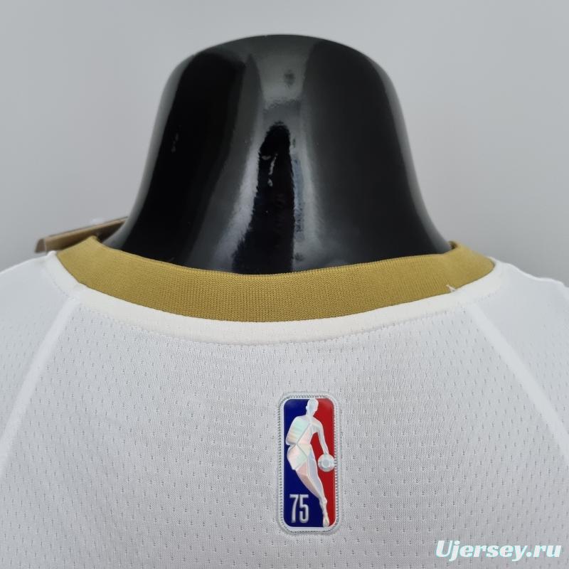 75th Anniversary New Orleans Pelicans Williamson#1 White NBA Jersey