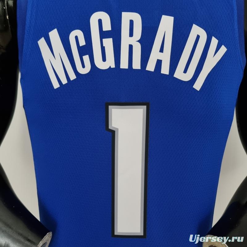 75th Anniversary McGrady #1 Orlando Magic Blue NBA Jersey