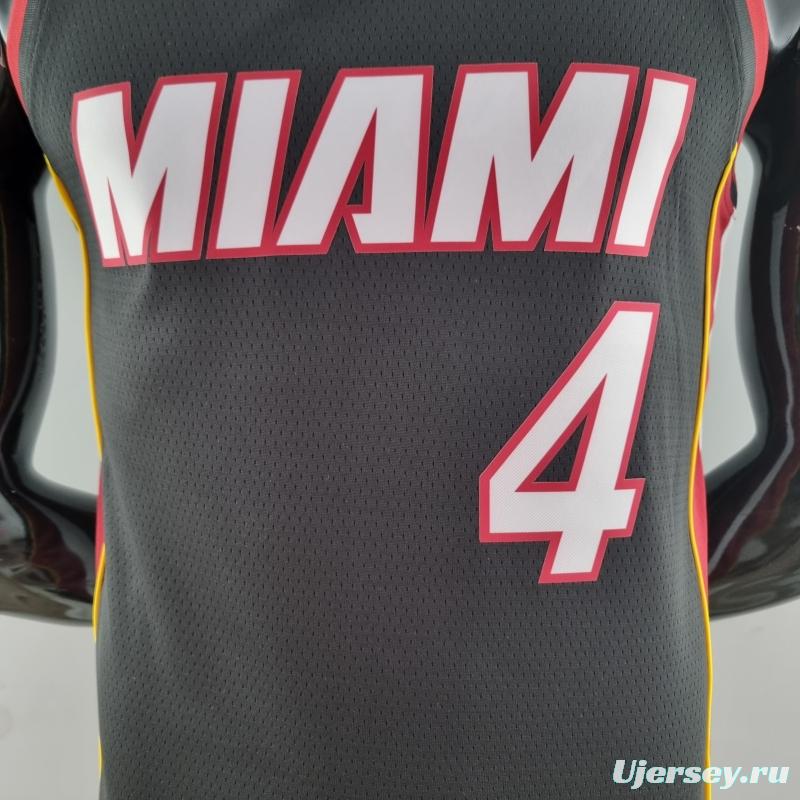 75th Anniversary Miami Heat OLADIPO#4 Black NBA Jersey