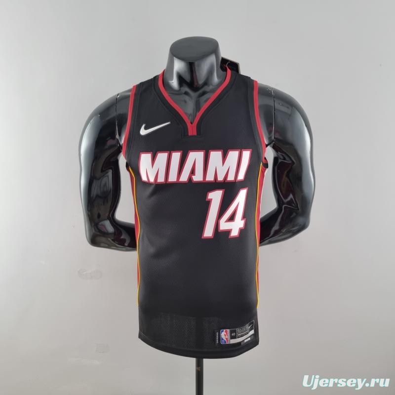 75th Anniversary Miami Heat HERRO#14 Black NBA Jersey