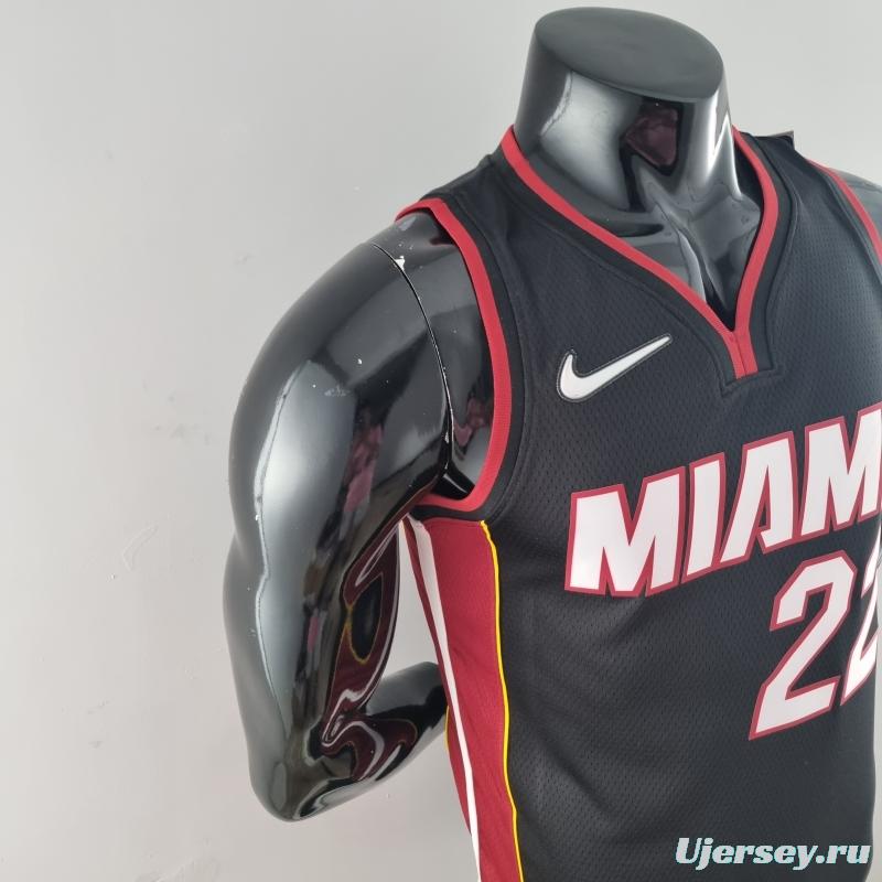 75th Anniversary Miami Heat BUTLER#22 Black NBA Jersey