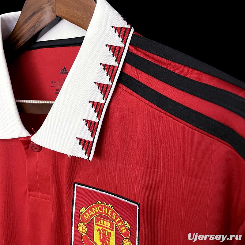 22/23 Manchester United Home  Soccer Jersey