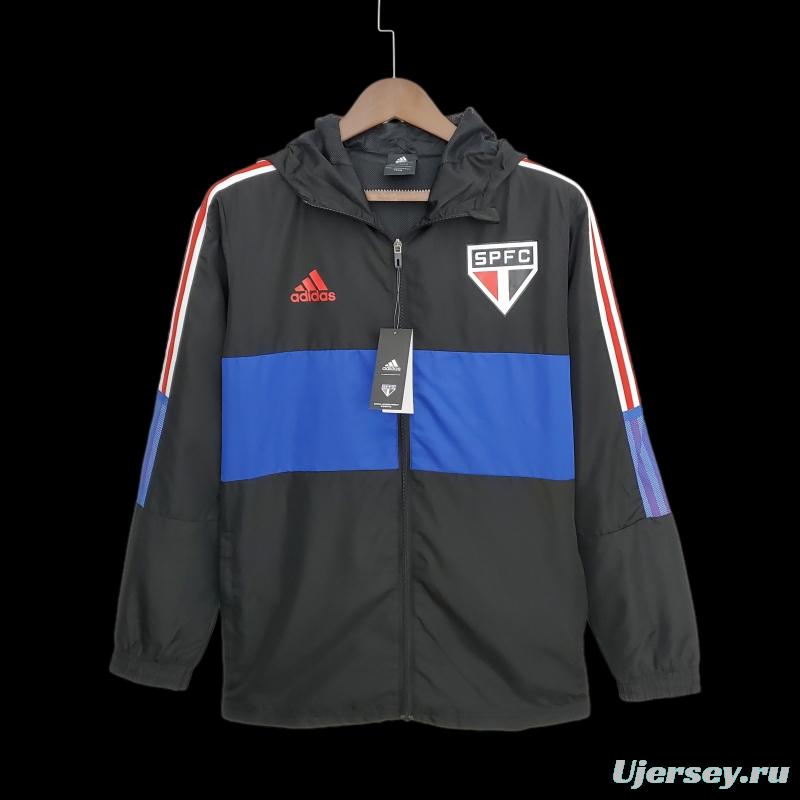 2022 Sao Paulo Windbreaker Black Blue 