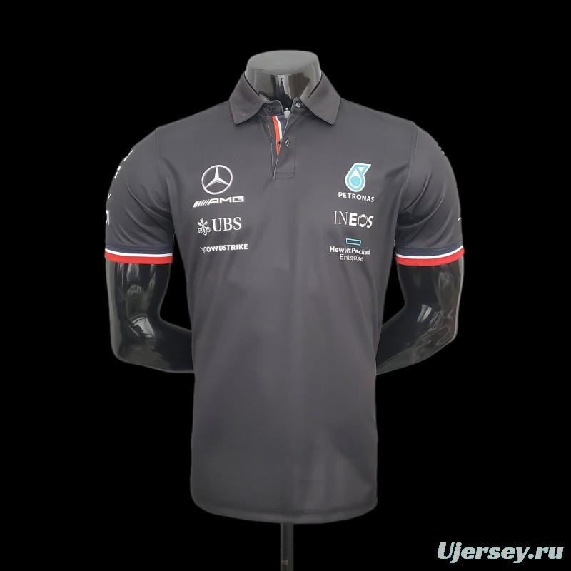 F1 Formula One Racing Suit; Mercedes POLO Black 