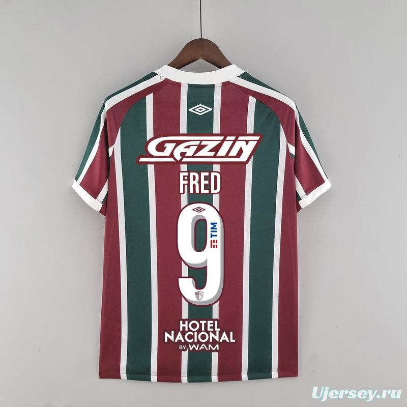 22/23 All Sponsors Fluminense Home  Soccer Jersey