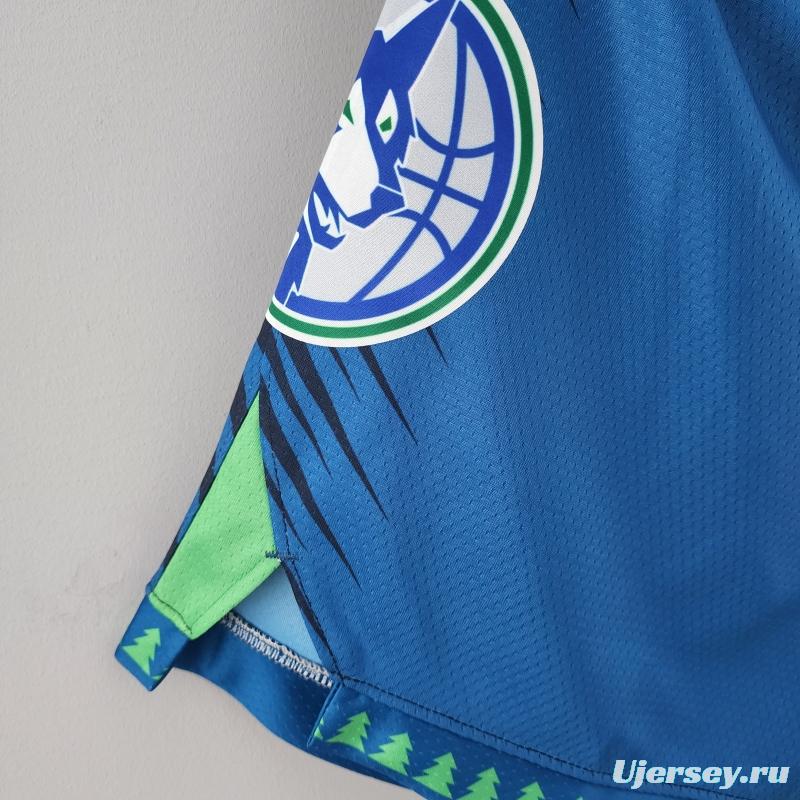 2022 Minnesota Timberwolves City NBA Shorts 