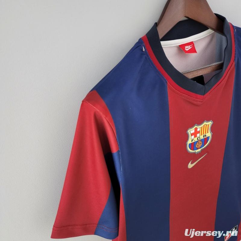 Retro 98/99 Barcelona Home  Soccer Jersey