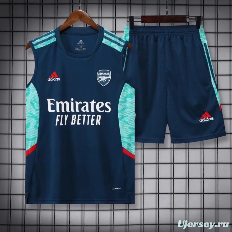 22/23 Arsenal Pre-match Training Jersey Royal Blue Vest