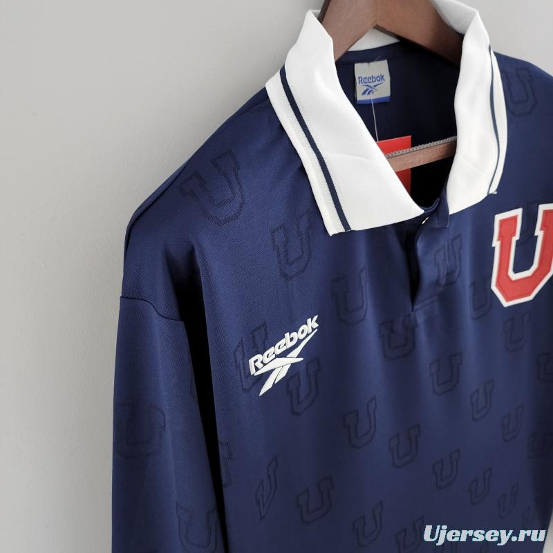 Retro 1998 Long Sleeve Universidad De Chile Home Soccer Jersey