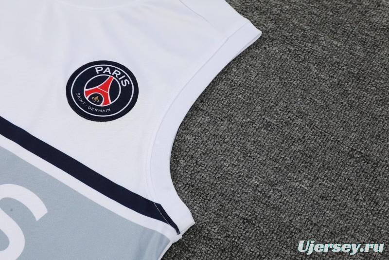 22/23PSG White Grey BArsenal Pre-match Training Jersey Vest