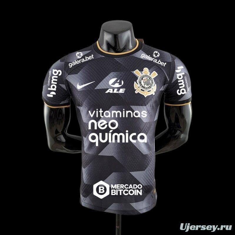 Player Version 2022 All Sponsors Corinthians Away Soccer Jersey