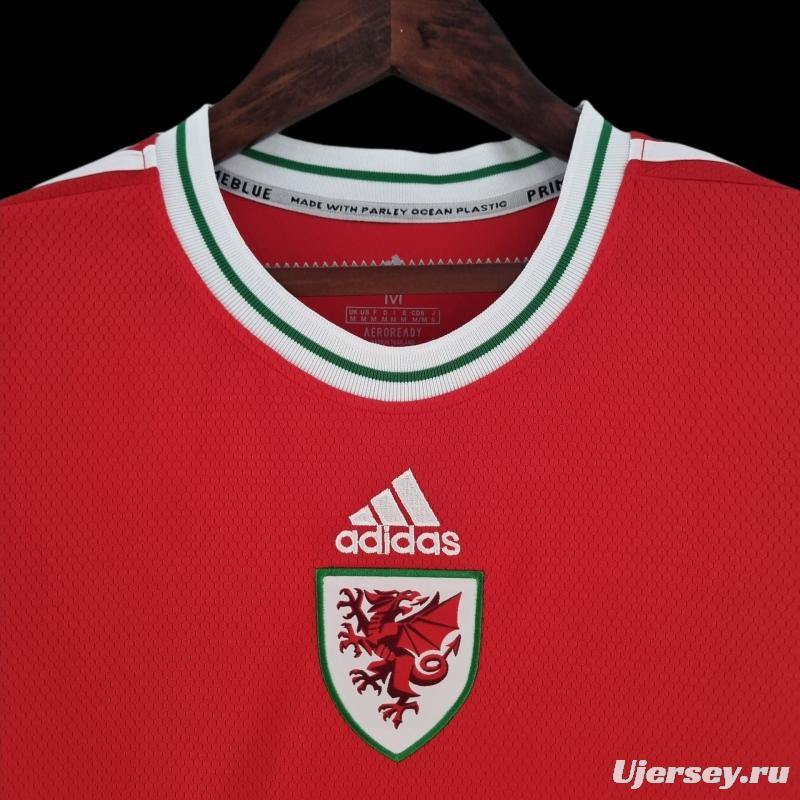 2022 Women Wales Red Soccer Jersey