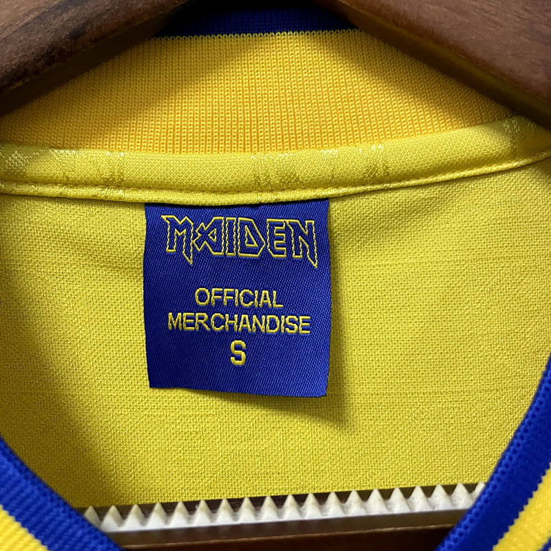 Retro 2008 West Ham Iron Maiden Yellow Jersey