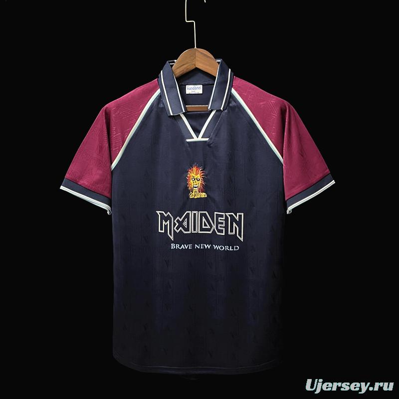 Retro 1999 West Ham Iron Maiden Home Soccer Jersey