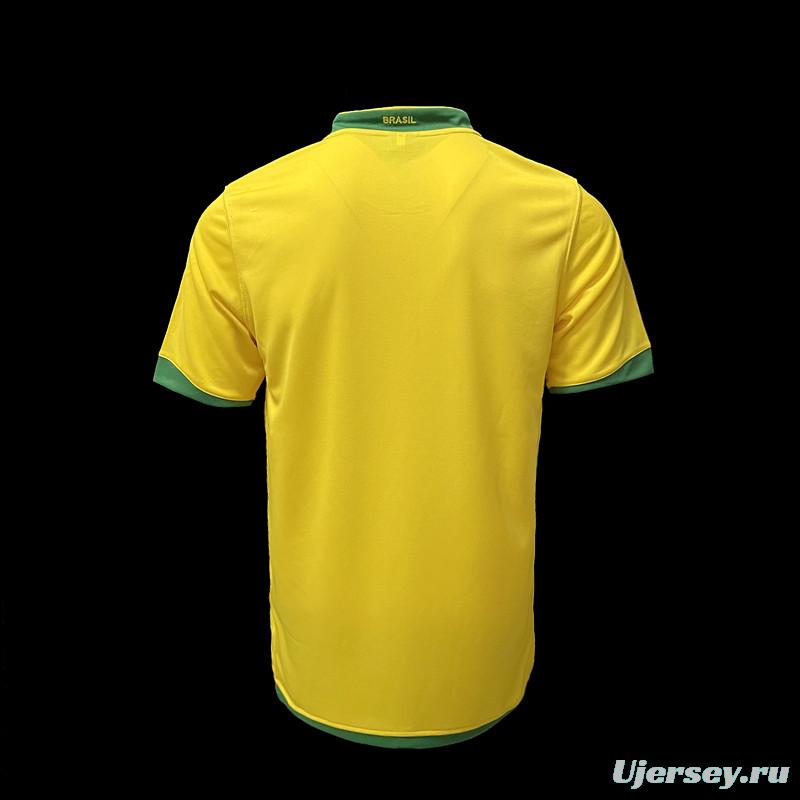 Retro 2006 Brazil Home Soccer Jersey