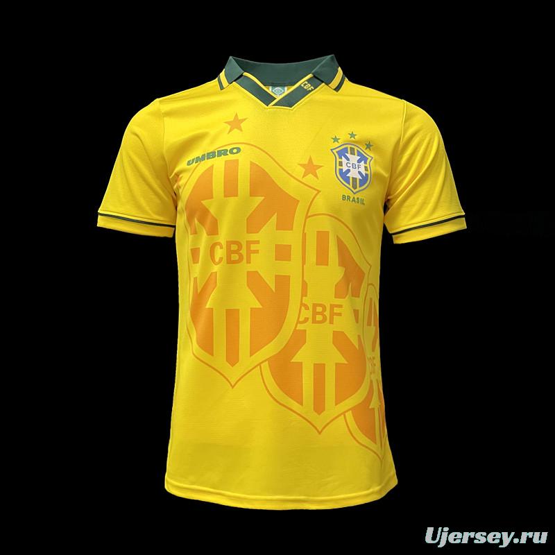 Retro 1994 Brazil Home Soccer Jersey