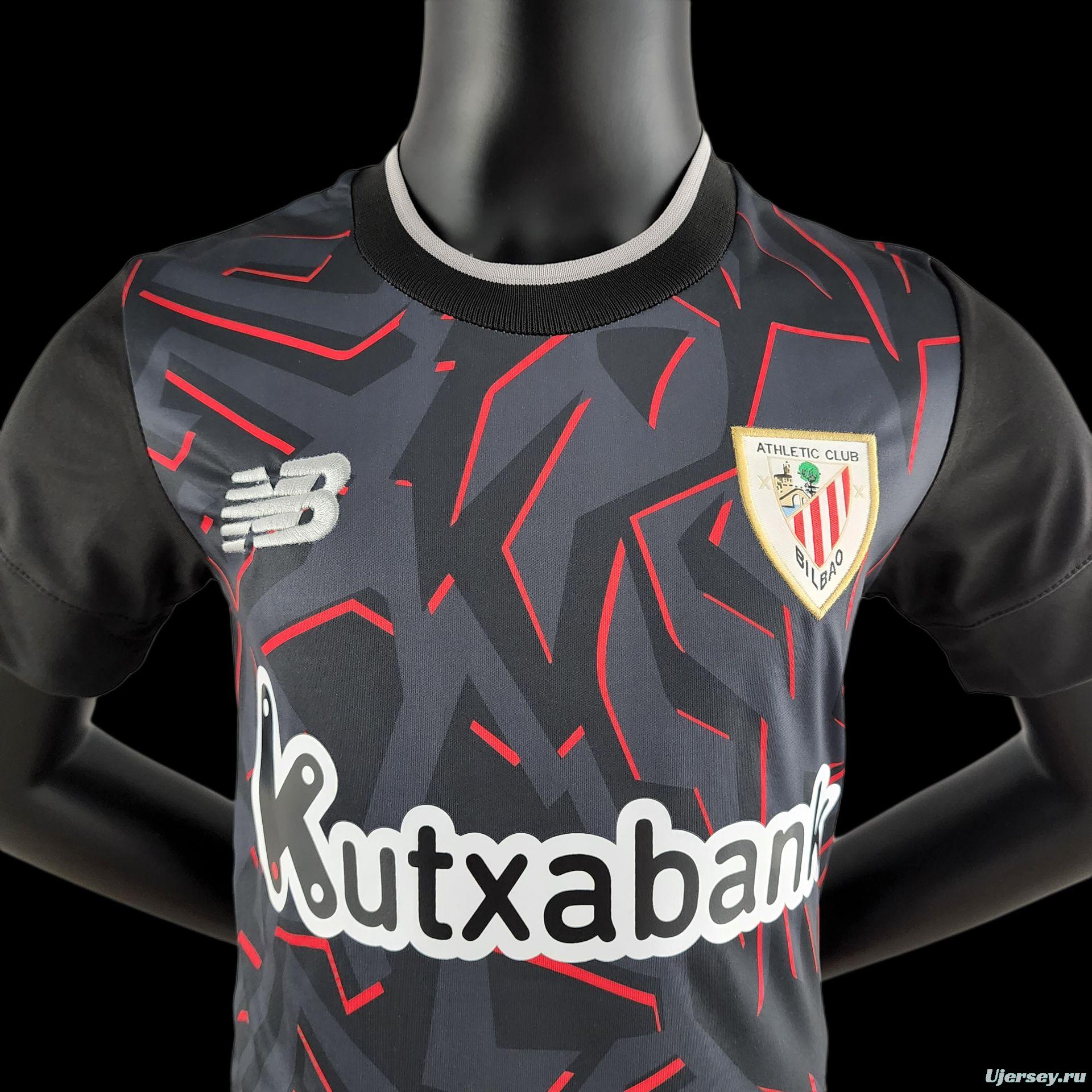 22/23 Kids Kit Athletic Bilbao Away Soccer Jersey