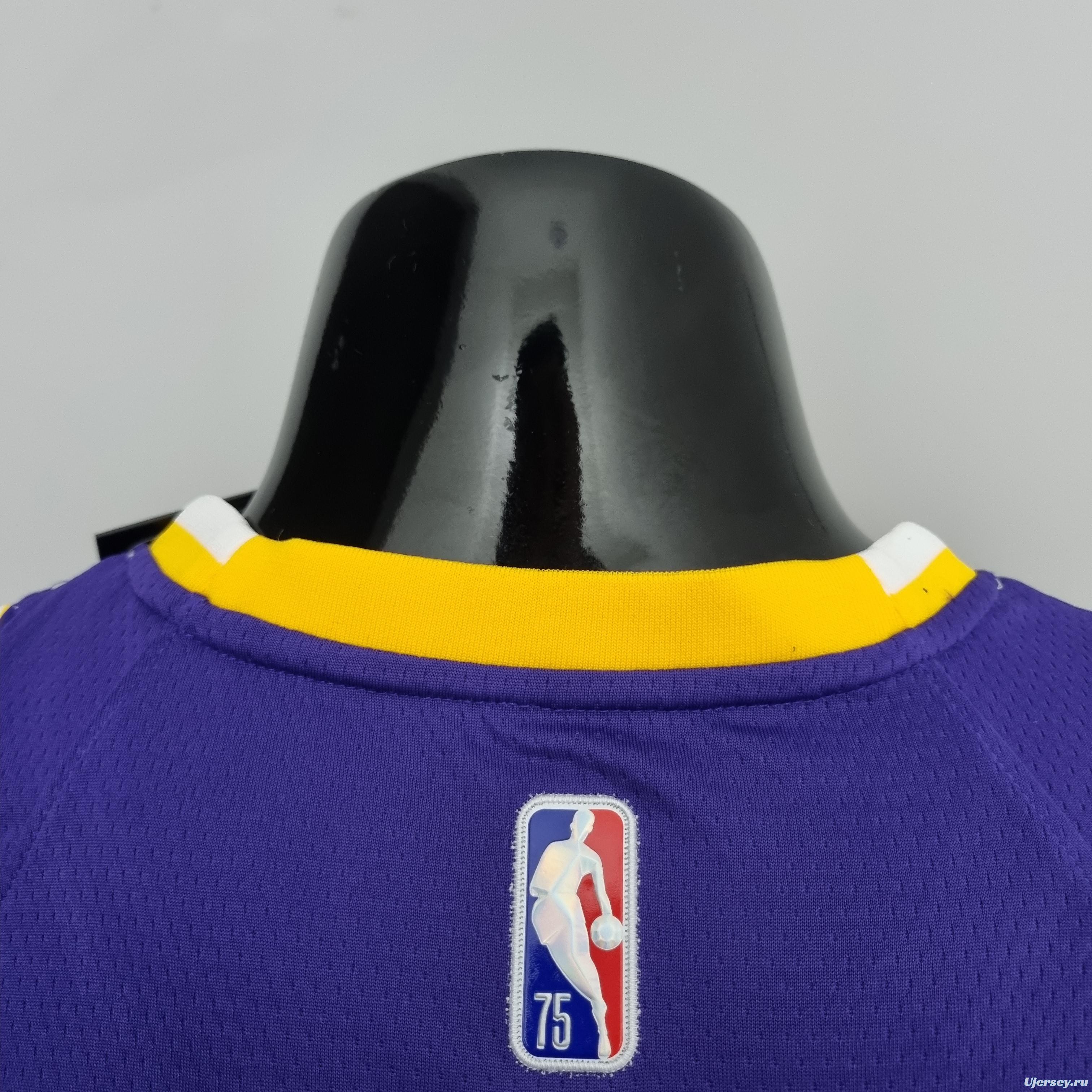 75th Anniversary Rondo #4 Los Angeles Lakers Jordan Purple NBA Jersey