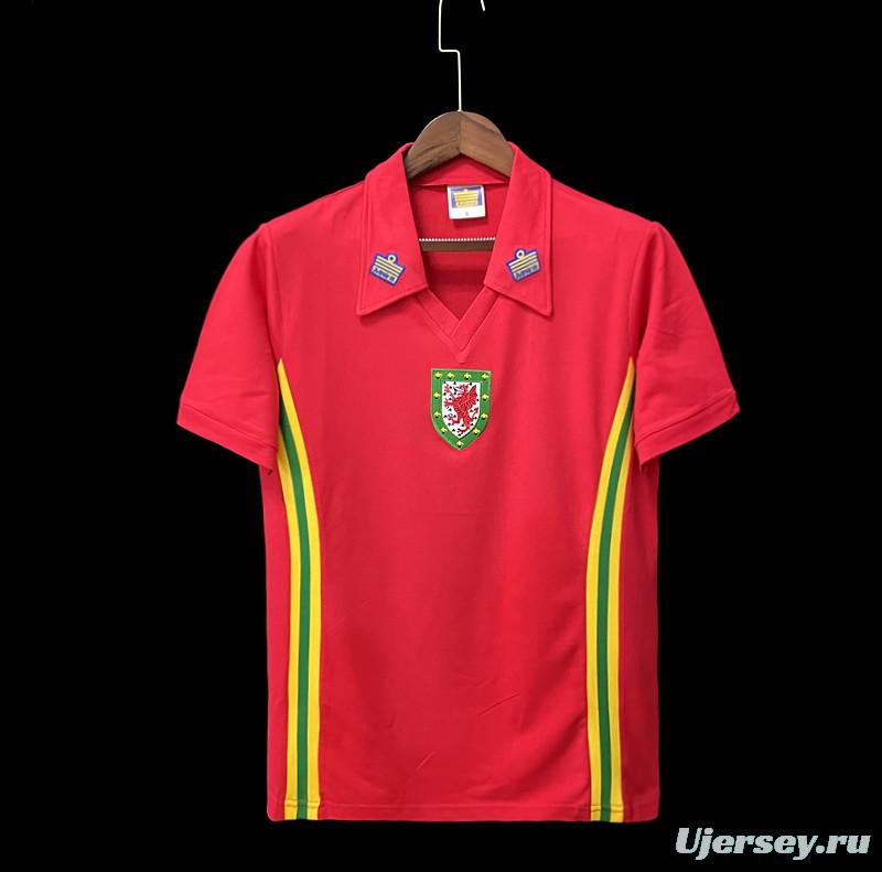 Retro 76/79 Wales home Soccer Jersey