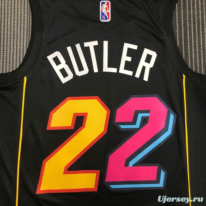 NBA Miami Heat #22 Jimmy Butler 2021-2022 City Jersey Black