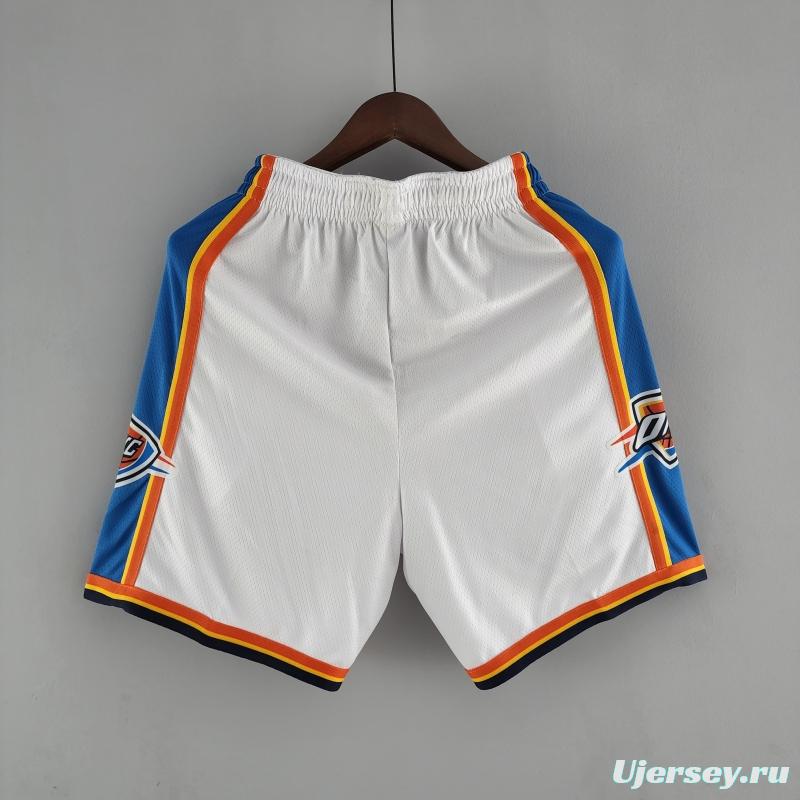 Oklahoma City Thunder NBA Shorts White