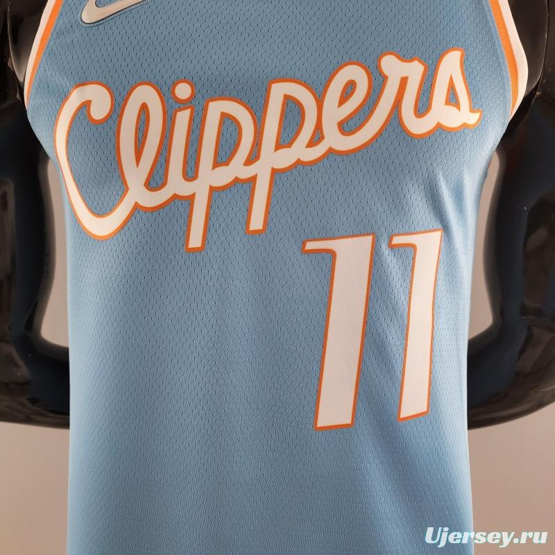 2022 WALL#11 Los Angeles Clippers City Edition NBA Jersey Blue