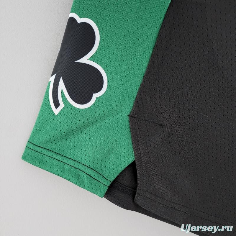 Boston Celtics NBA Shorts Black Green Trim