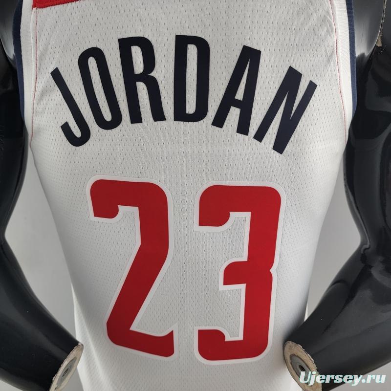 75th Anniversary JORDAN #23 Wizards Black Red White NBA Jersey