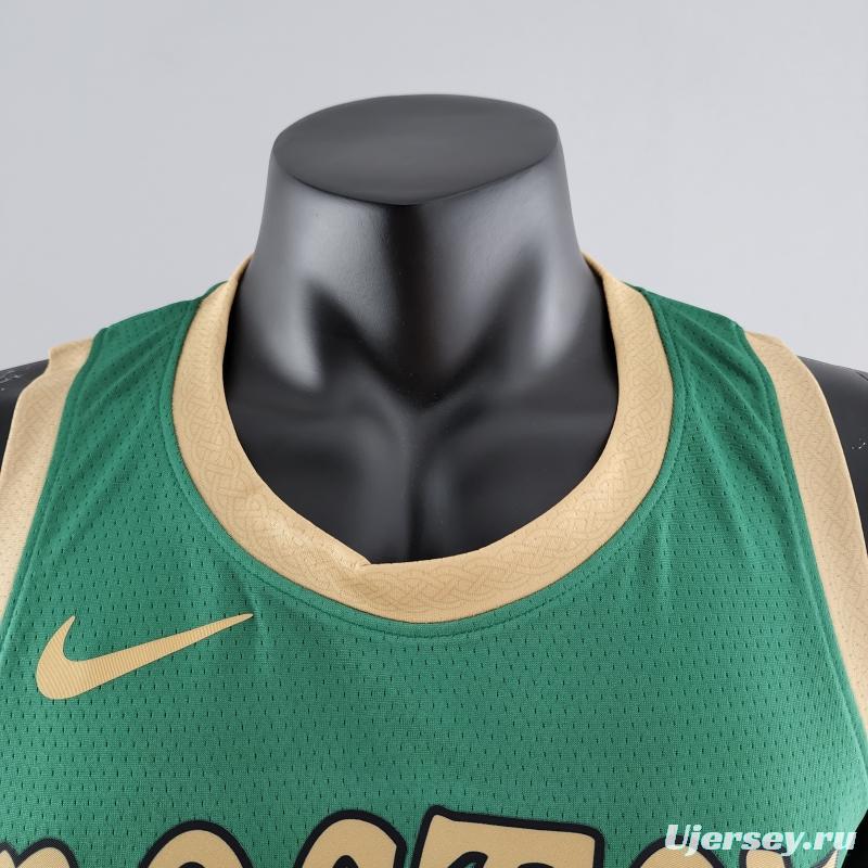 2020 Tatum #0 Boston Celtics City Edition Green NBA Jersey