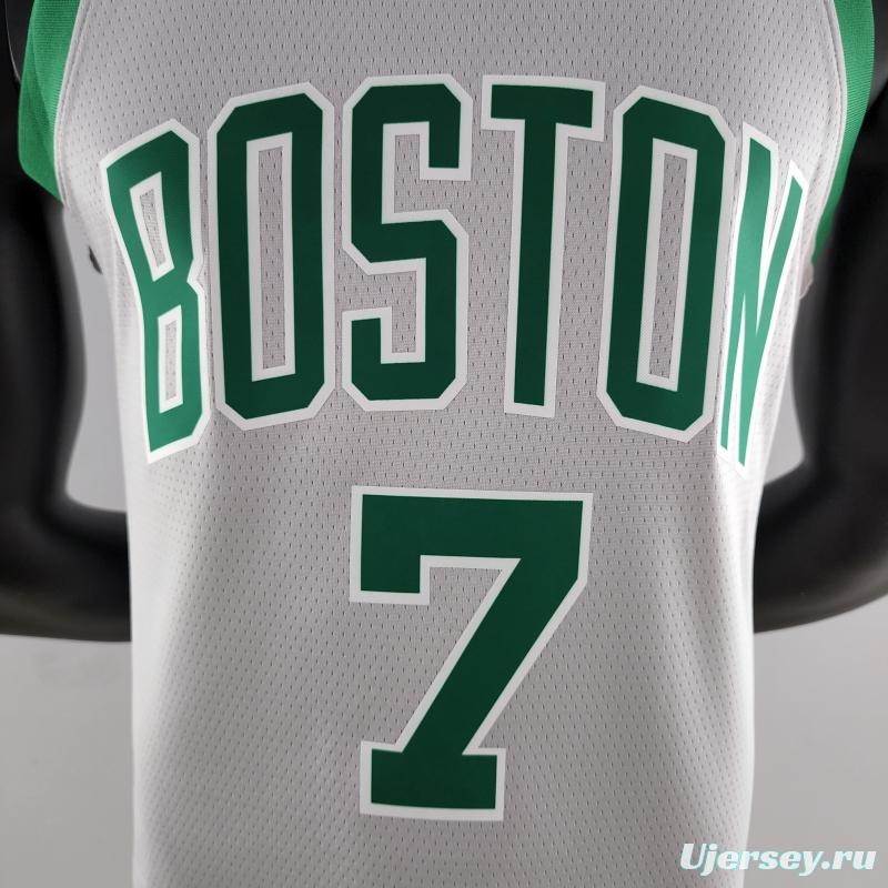 BROWN#7 Boston Celtics Grey NBA Jersey
