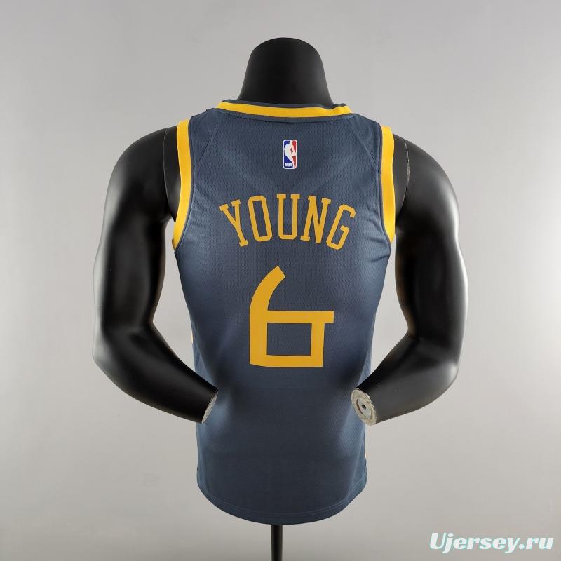 2018 YOUNG #6 Golden State Warriors Grey NBA Jersey