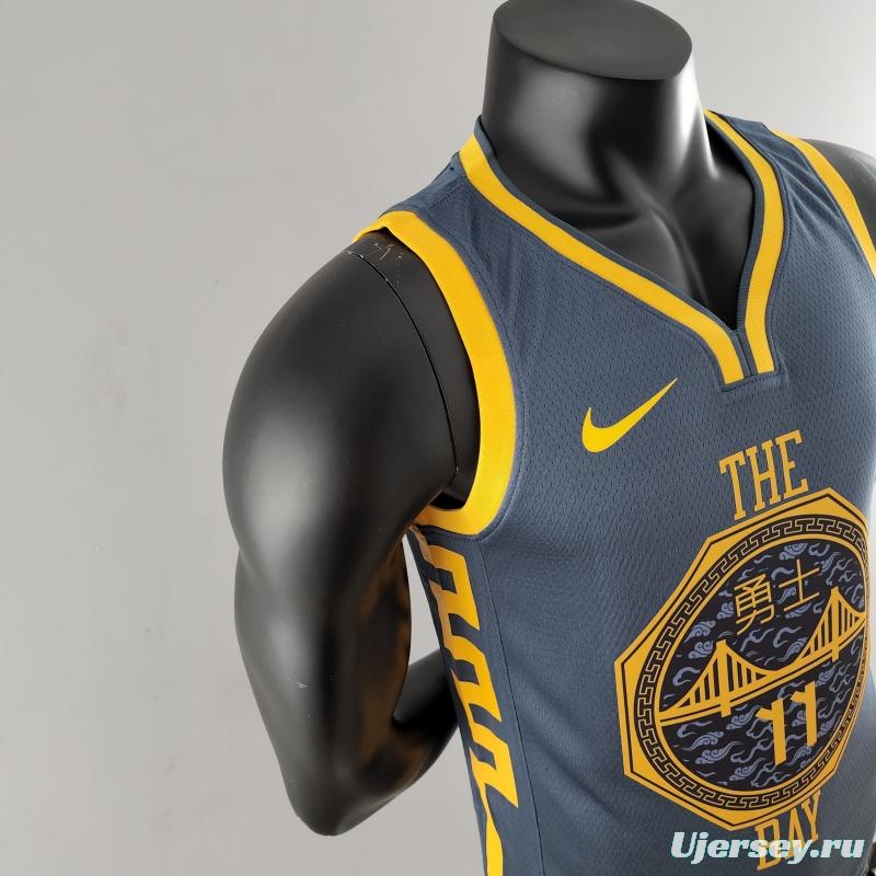 2018 HOMPSON #11 Golden State Warriors Grey NBA Jersey
