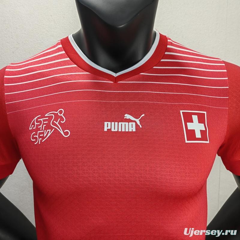 Player Version 2022 Switzerland Home Soccer Jersey