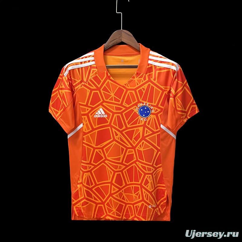 22/23 Cruzeiro Goalkeeper Orange Jersey