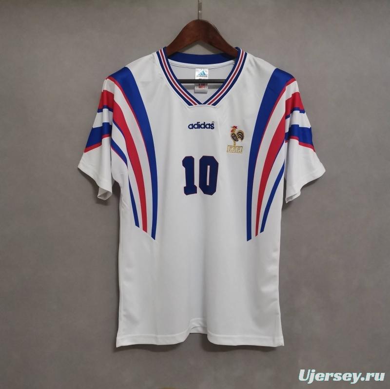 Retro 1996 France Away Soccer Jersey