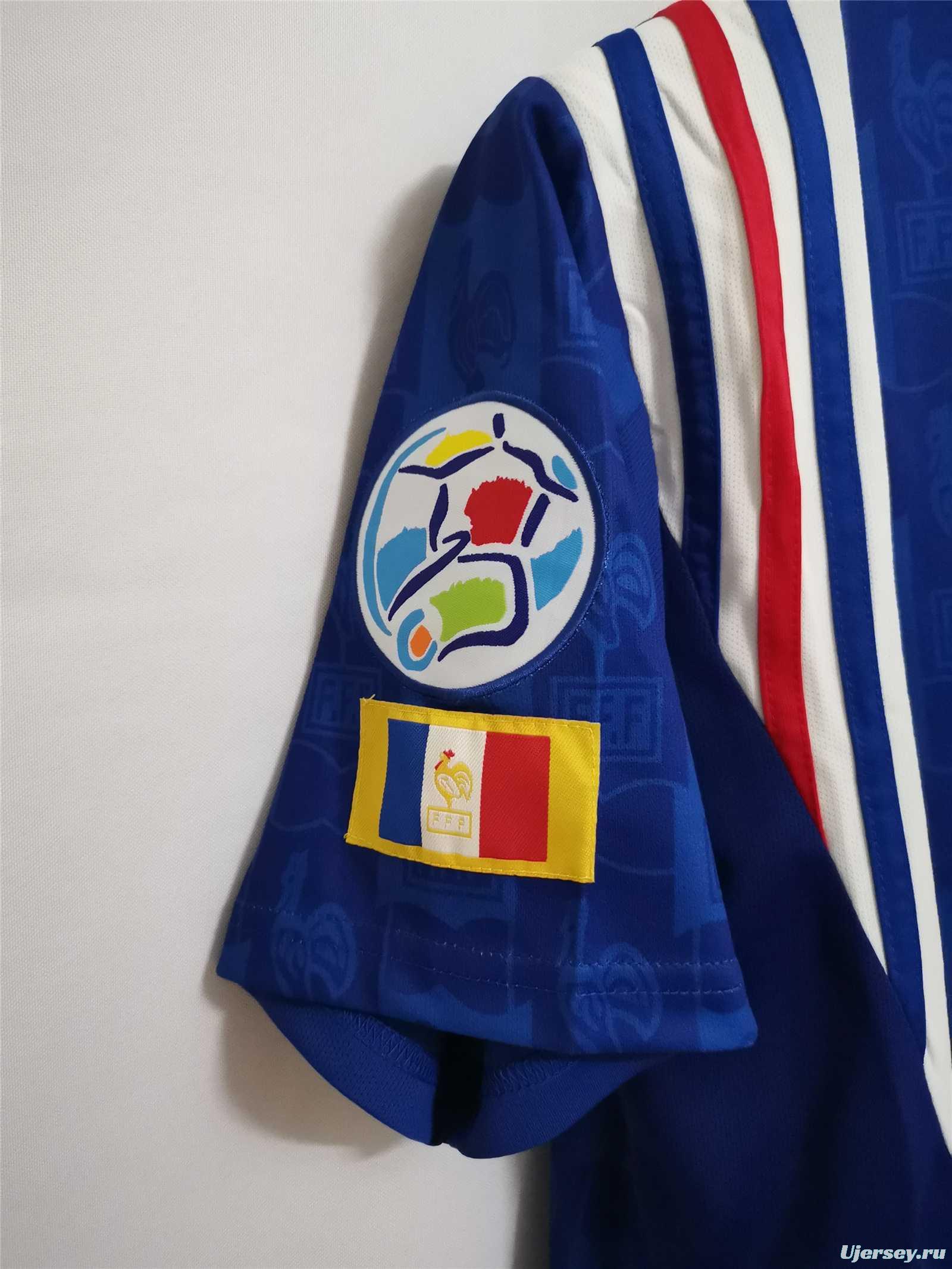 Retro 1996 France Home Blue Soccer Jersey