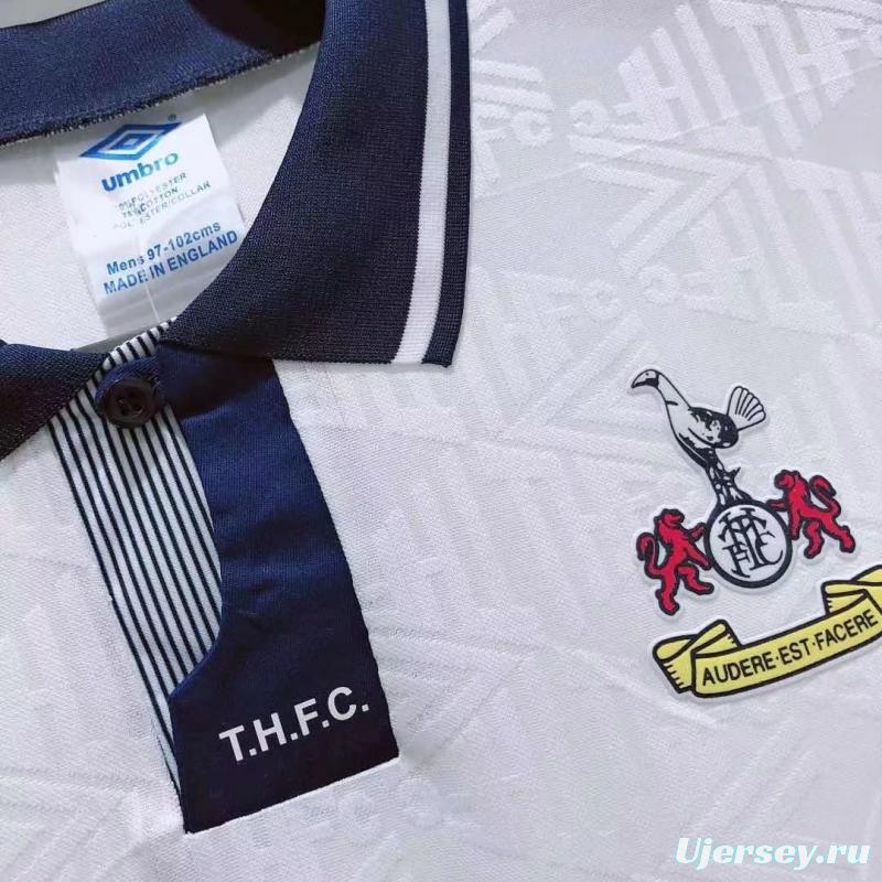 Retro 92/94 Tottenham Hotspur Home Soccer Jersey