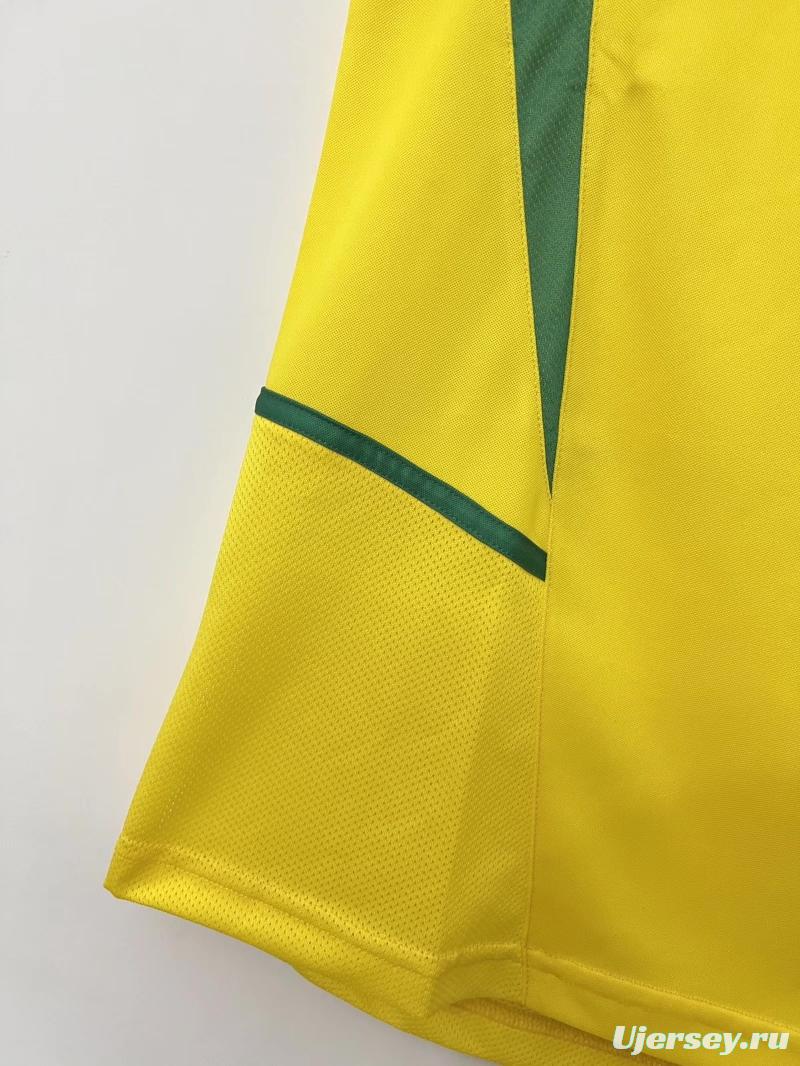 Retro 2002 Brazil Home Soccer Jersey