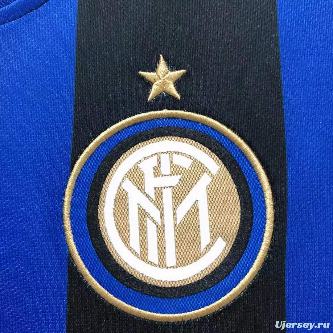 Retro 08/09 Inter Milan Home Champions Version Soccer Jersey