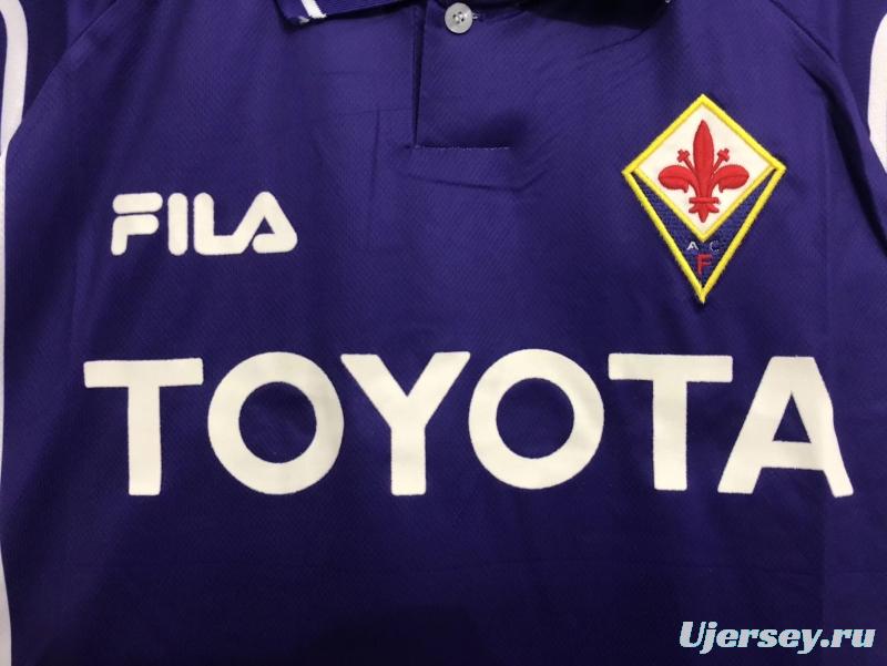 Retro 99/00 Fiorentina Home Soccer Jersey