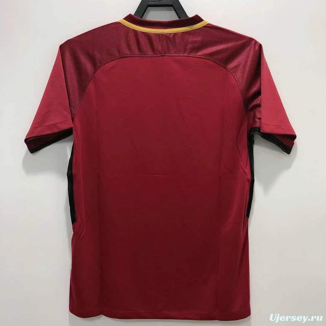 Retro 17/18 Roma Home Soccer Jersey