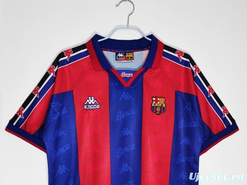 Retro 1995/97 Barcelona Home Soccer Jersey