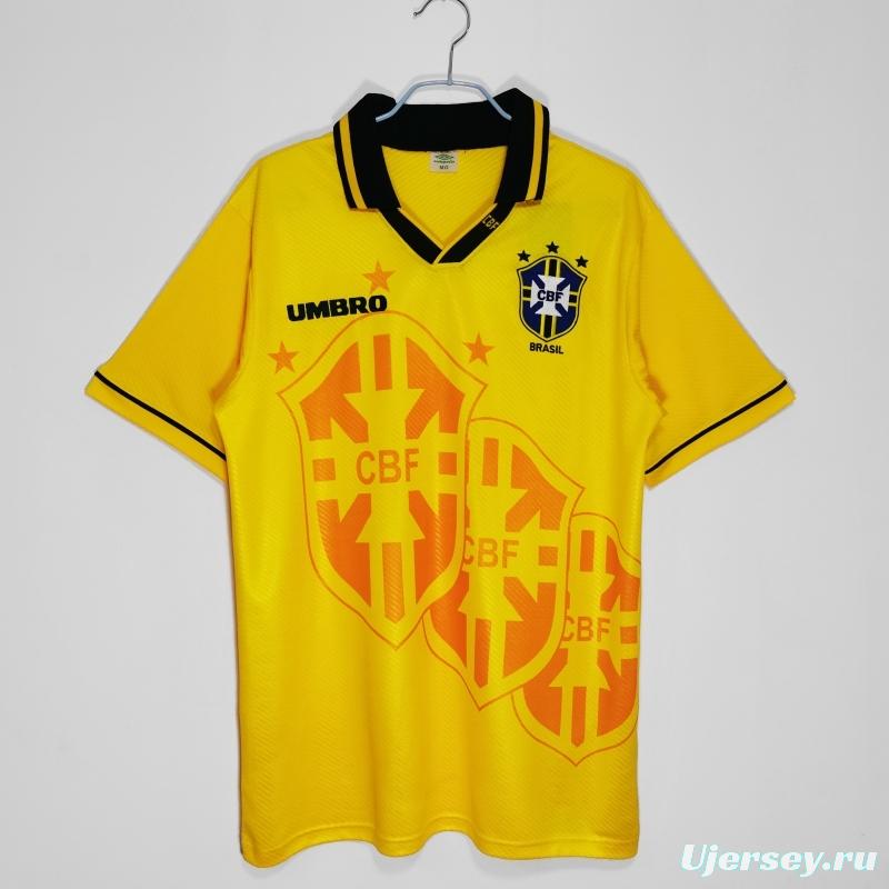 Retro 1993/94 Brazil Home Soccer Jersey