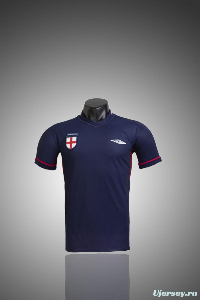 Retro 2002 England Away Reversible (Red/Navy) Soccer Jersey