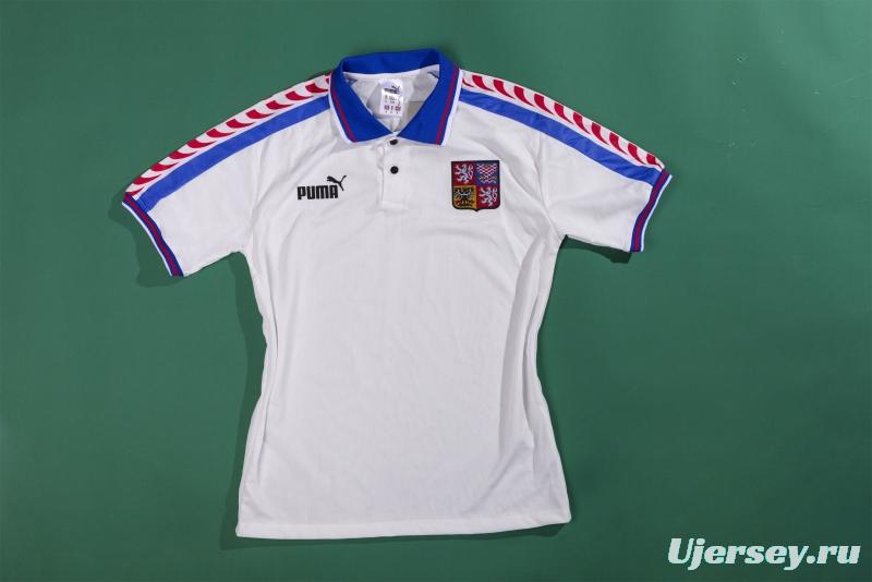 Retro 1996 Czech Republic  Away Soccer Jersey