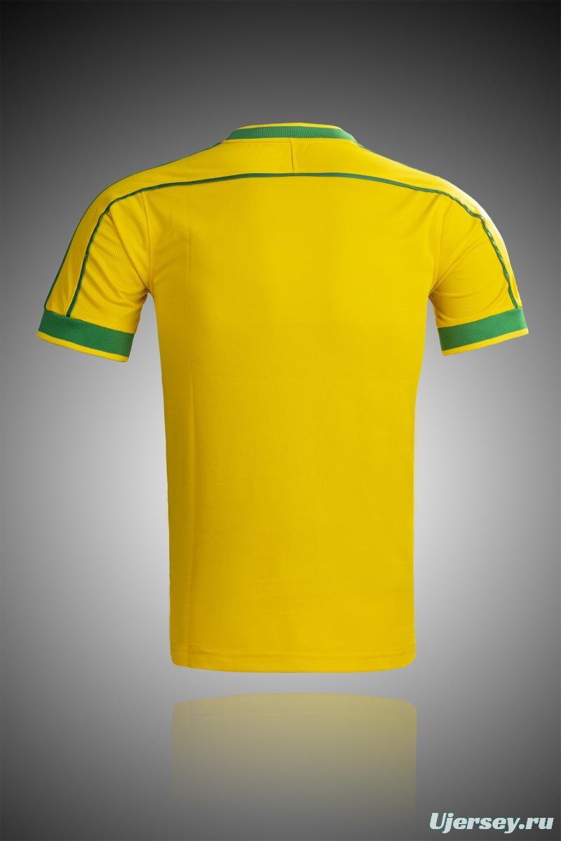 Retro 1998 Brazil Home Soccer Jersey