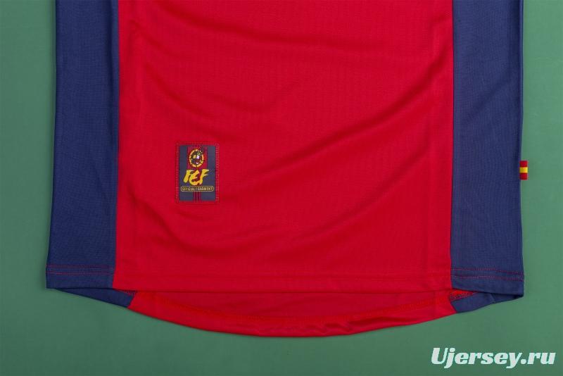 Retro 1998 Spain Home Soccer Jersey