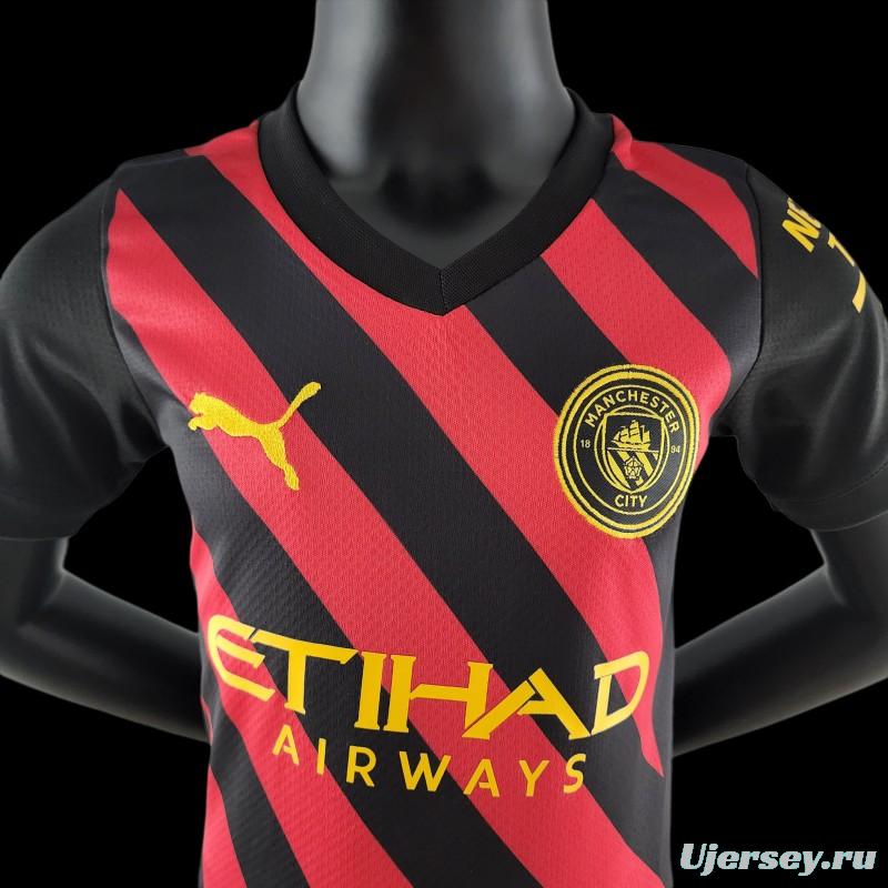 22/23 Kids Manchester City Away SIZE16-28 Soccer Jersey