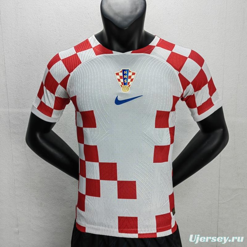 Player Version 2022 Croatia Home Soccer Jersey